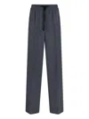 Liu •jo Pinstripe Flannel Trousers In Blue