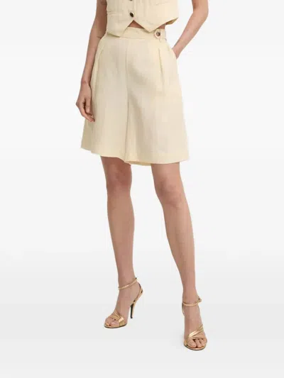 Liu •jo Pinstripe-pattern Pleated Shorts In Neutral