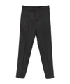Liu •jo Tailored Gray Trousers With Subtle Pinstripe Design In Black