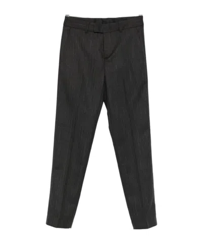 LIU •JO PINSTRIPE STRAIGHT-LEG TROUSERS