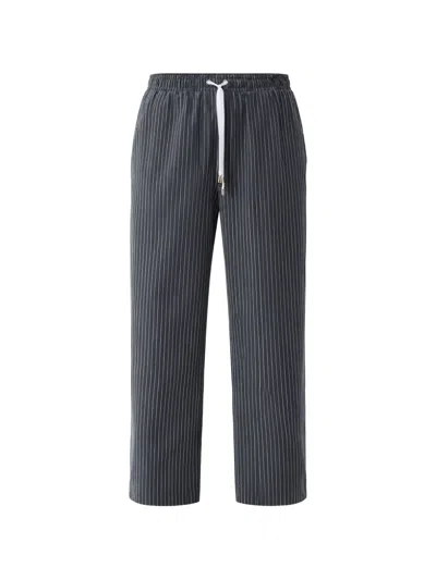 Liu •jo Liu Jo Liu Jo Charcoal Cotton Trousers In Multi