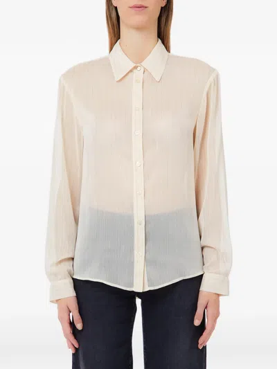 Liu •jo Pinstripe-pattern Button-up Shirt In Neutral