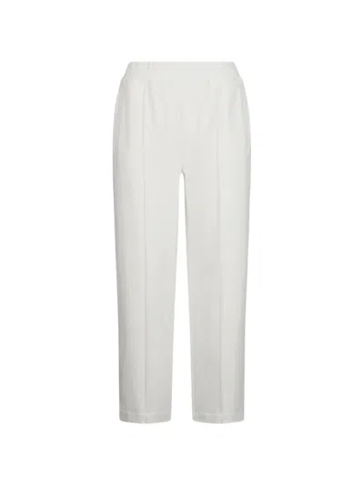 Liu •jo Pintuck-detail Cropped Track Pants In Neutral