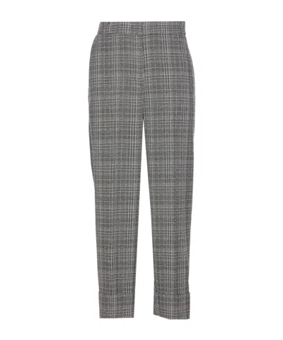 Liu •jo Plaid Casual Pants In Gray