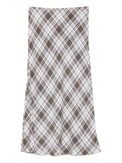 Liu •jo Plaid Straight Skirt In Multi