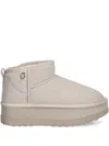 Liu •jo Platform Ankle Boots In Neutral