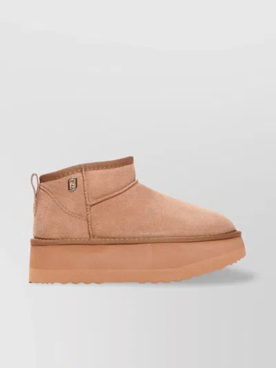 LIU •JO PLATFORM ANKLE BOOTS SUEDE FINISH