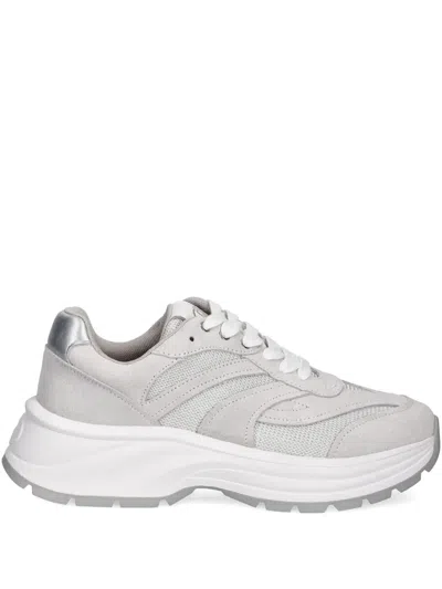 Liu •jo Platform Lace-up Sneakers In White