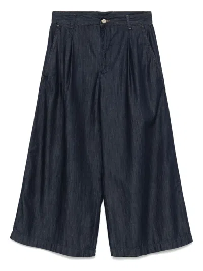 Liu •jo Pleat-detail Jeans In Blue