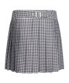 Liu •jo Liu Jo Check Pattern Pleated Miniskirt With Belt Loops In Gray