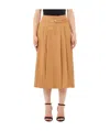 Liu •jo Pleated Front Skirt In Nude