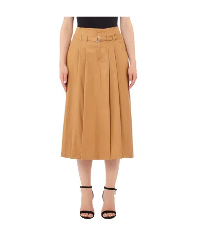 Liu •jo Pleated Front Skirt In Nude
