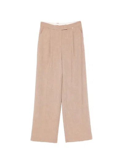 Liu •jo Pleated-front Trousers In Neutral