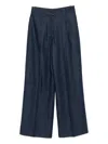 Liu •jo Liu Jo Pleated Front Trousers With High Waist In Blue