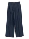 Liu •jo Liu Jo Pleated Front Trousers With High Waist In Blue