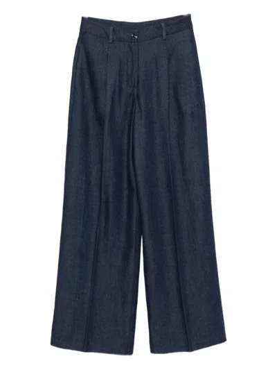 LIU •JO PLEATED FRONT TROUSERS WITH HIGH WAIST