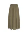 Liu •jo Liu Jo Pleated Maxi Skirt With Flared Cut In Grün