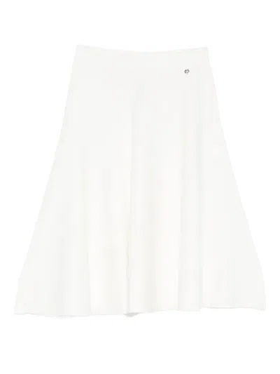 Liu •jo Pleated Midi Skirt In White