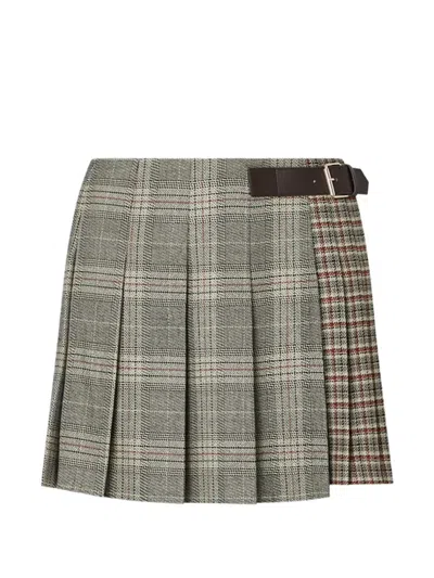 Liu •jo Pleated Miniskirt In Gray