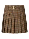 Liu •jo Pleated Miniskirt In Neutral