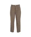 Liu •jo Tailored High-waist Black Pants With Straight Legs In Gray