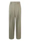 Liu •jo Pleated Zipper Casual Pants In Green