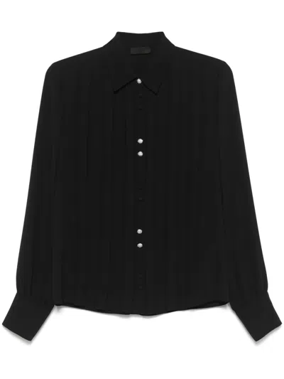 Liu •jo Pleated Shirt In Black