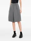 Liu •jo Pleated Shorts In Gray