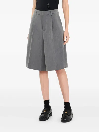 Liu •jo Pleated Shorts In Gray