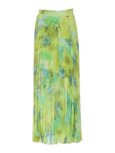 Liu •jo Floral-print Pleated Midi Skirt In Multi