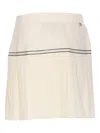 Liu •jo Flared Skirt With Contrast Trim And Pleated Design In Neutral