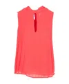 Liu •jo Liu Jo Fully Pleated Sleeveless Top In Orange