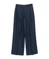 Liu •jo Liu Jo Pleated Front Trousers With High Waist In Blue