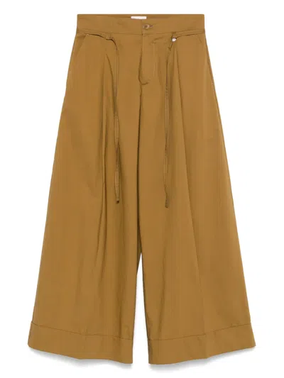 Liu •jo Pleated Trousers In Brown
