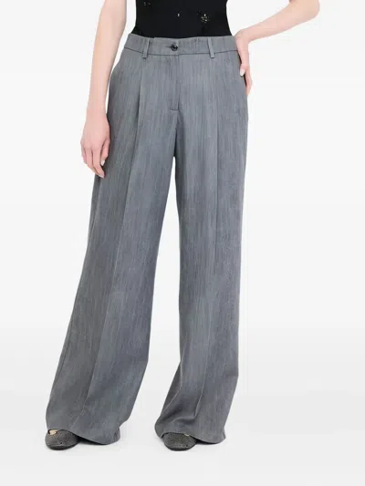 Liu •jo Pleated Trousers In Gray