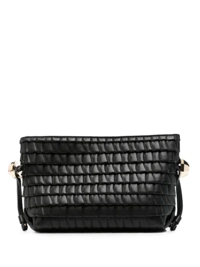 Liu •jo Pleated-effect Shoulder Bag In Black