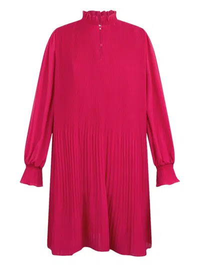 Liu •jo Plissé Dress In Pink