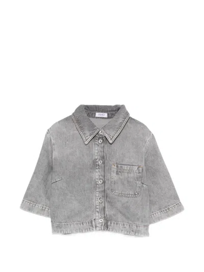 Liu •jo Pocket Shirt In Gray