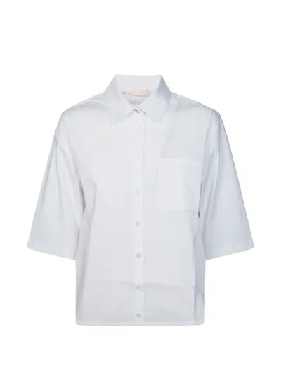 Liu •jo Chest-pocket Short-sleeve Shirt In White