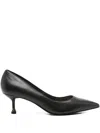 Liu •jo Pointed-toe Leather Pumps In Black