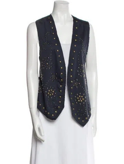 Pre-owned Liu •jo Polka Dot Print Vest In Blue