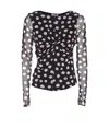 Liu •jo Polka Dots Top In Black