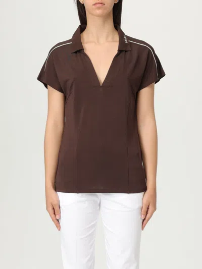 LIU •JO POLO SHIRT LIU JO WOMAN COLOR BROWN,g83682032