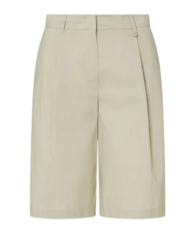 Liu •jo Poplin Bermuda Shorts In Neutral