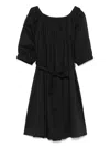 Liu •jo Poplin Mini Dress In Black