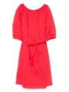 Liu •jo Poplin Mini Dress In Red