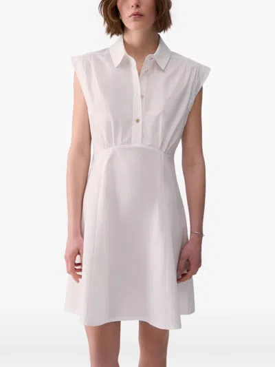 Liu •jo Poplin Mini Dress In White