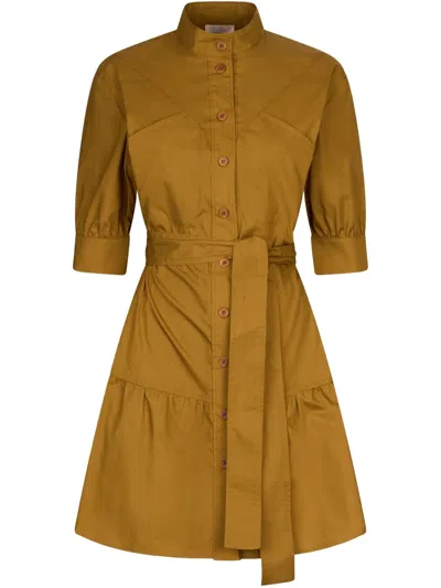 Liu •jo Poplin Shirt Dress In Brown