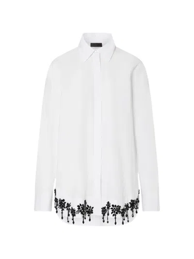 Liu •jo Poplin-shirt With Embroidery In Brown