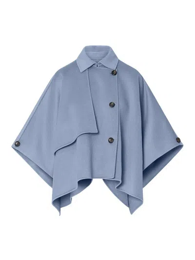 Liu •jo Powder Blue Wool Cape Coat